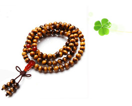 yellow tiger eye  rosary meditation yoga 108 Prayer Beads prayer beads bracelet - $32.00