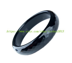 handmade natural charm round black jade bracelet  diameter of 58 mm or 60mm - $66.99