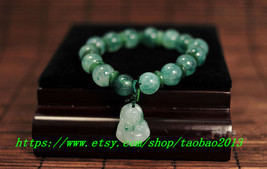 AAA grade natural green jade beads jade beaded charm bracelet - $20.00