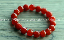 100% natural red jade jade beaded charm bracelet (adjustable belt) - $19.99