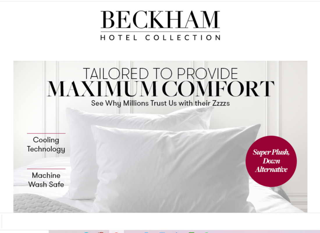 Beckham Hotel Italian Luxury Bed Pillow (Queen Size/2-Pack)