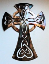 Celtic Ornamental Cross - Metal Wall Art - Copper 13&quot; x 9&quot; - $31.33