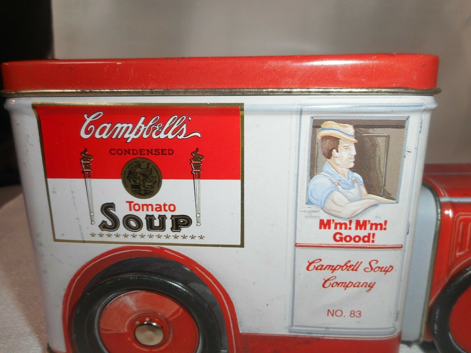 RESERVED Tin Campbell's Kids™ Tin 1990s Cambell's Soup Vintage Ad Images  Large Metal Kitchen Storage Container 