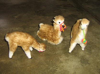 3 Alpacas, alpaca fur soft toys, handcrafted  - $82.00