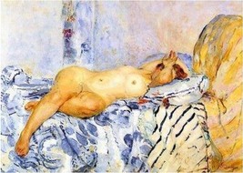 Nude On Spanish Blanket  By Henri Lebasque Repro Hand-made Canvas Oil Painting 