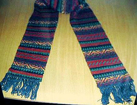 Peruvian scarf,shawl made of Alpaca wool, 63x9.8 Inch - $48.00