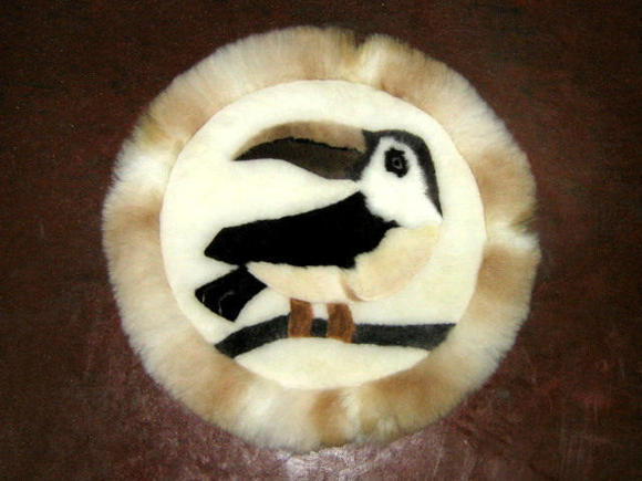 Alpaca fur mat for decoration,40 cm (15.6)diameter  - $31.00