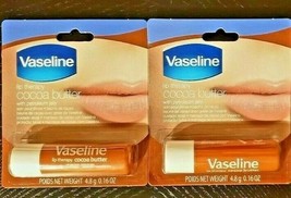 New 2-PACK Vaseline Lip Balm Therapy Cocoa Butter Sticks Fast Shipping ! - $7.48