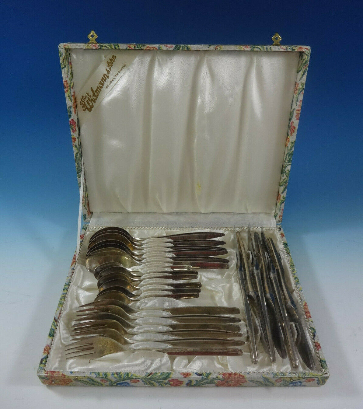Primary image for 800 Silver Wmf #193 Flatware Set Service Dinner Size 24 Pieces In Vintage Box