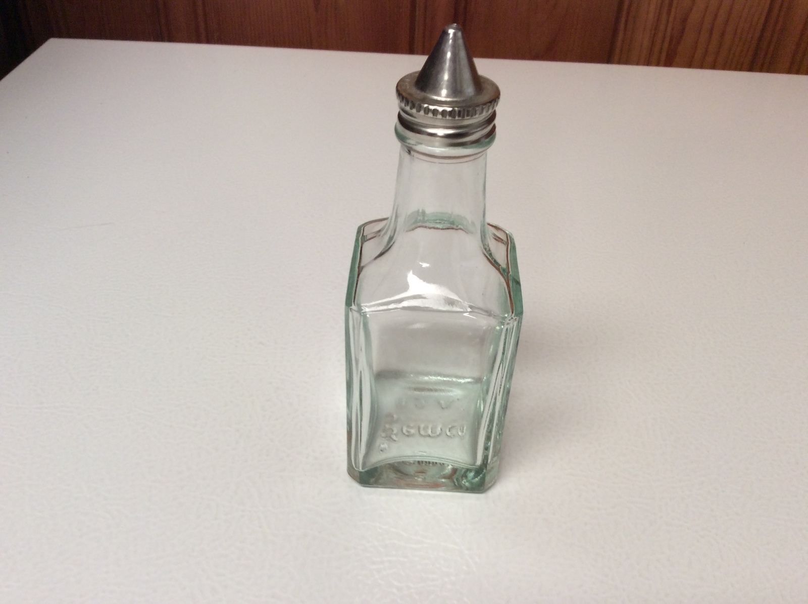 French Glass Bottle Carafe for Liqueur or Vinegar or Salad 