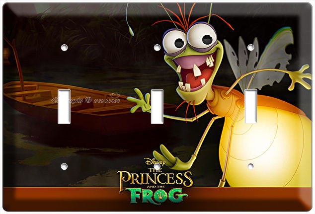 ray firefly bug princess and frog disney triple light switch cover wall plate
