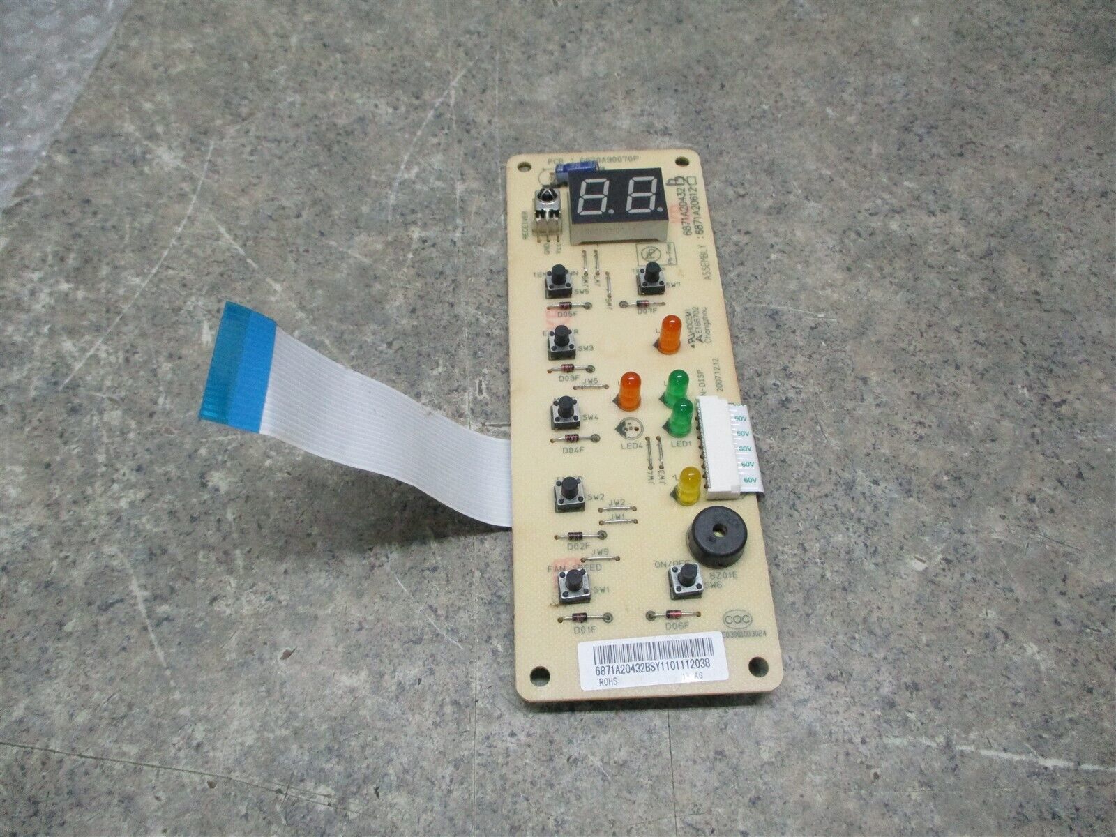 LG AIR CONDITIONER CONTROL BOARD PART 6871A20432B Refrigerator