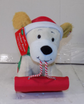 Hallmark ROCKIN&#39; ROVER Animated Christmas Sled Dog Rocks &amp; Barks To Jing... - $19.58