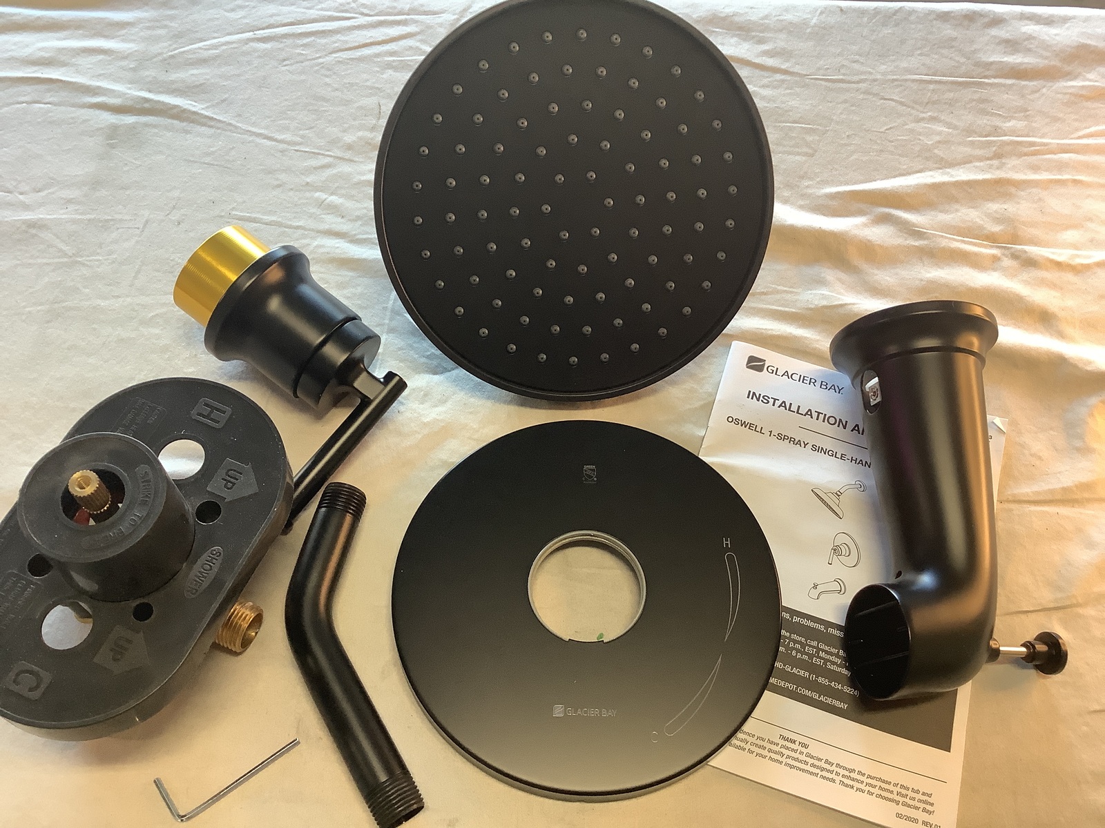 Glacier Bay 1005 129 783 Oswell 1Spray Tub and Shower Faucet Matte