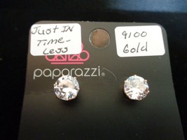 Paparazzi Earrings (new) Just In Timeless/Gold 9100 - $5.16