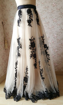 Ivory Strapless High Waist Bridesmaid Dress Embroidery Maxi Wedding Dress Plus image 6