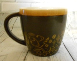 Starbucks 2011 Brown Gold Accent Bone China Coffee Mug  12 oz Stocking S... - $12.53