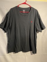 Polo Ralph Lauren T Shirt Adult 2xl Xxl Black Short Sleeve Red Pony Men Casual - $14.54