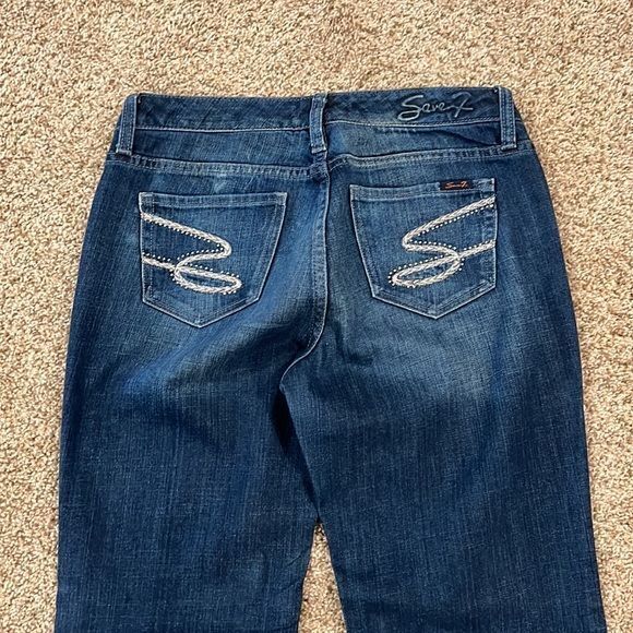 seven 7 jeans crystal bling pockets flare leg size 4