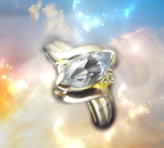 Haunted Diamond Topaz Ring Alexandria Multiply Money Wealth Golden Royal Magick - $447.77