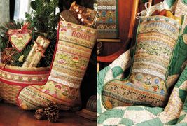 Cross Stitch Colonial Heritage Sampler Xmas Stocking Bellpull Ornament P... - $9.99