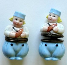 DUTCH BOY DEPT 56 PORCELAIN HANDPAINTED HINGED BOX NEW - $17.90