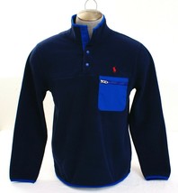 Polo Ralph Lauren Blue 1/4 Snap Fleece Pullover Jacket Men&#39;s NWT - $112.49