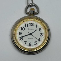 Details DTL 1005 138 Stainless Steel Pocket Watch with Case New Battery - $36.68