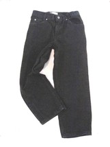 Boy Size 10 Husky Arizona Black Jeans Relaxed Fit Inseam 23"  5 Pocket Cotton - $10.77