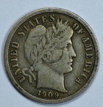1909 Barber circulated silver dime F details - $12.00