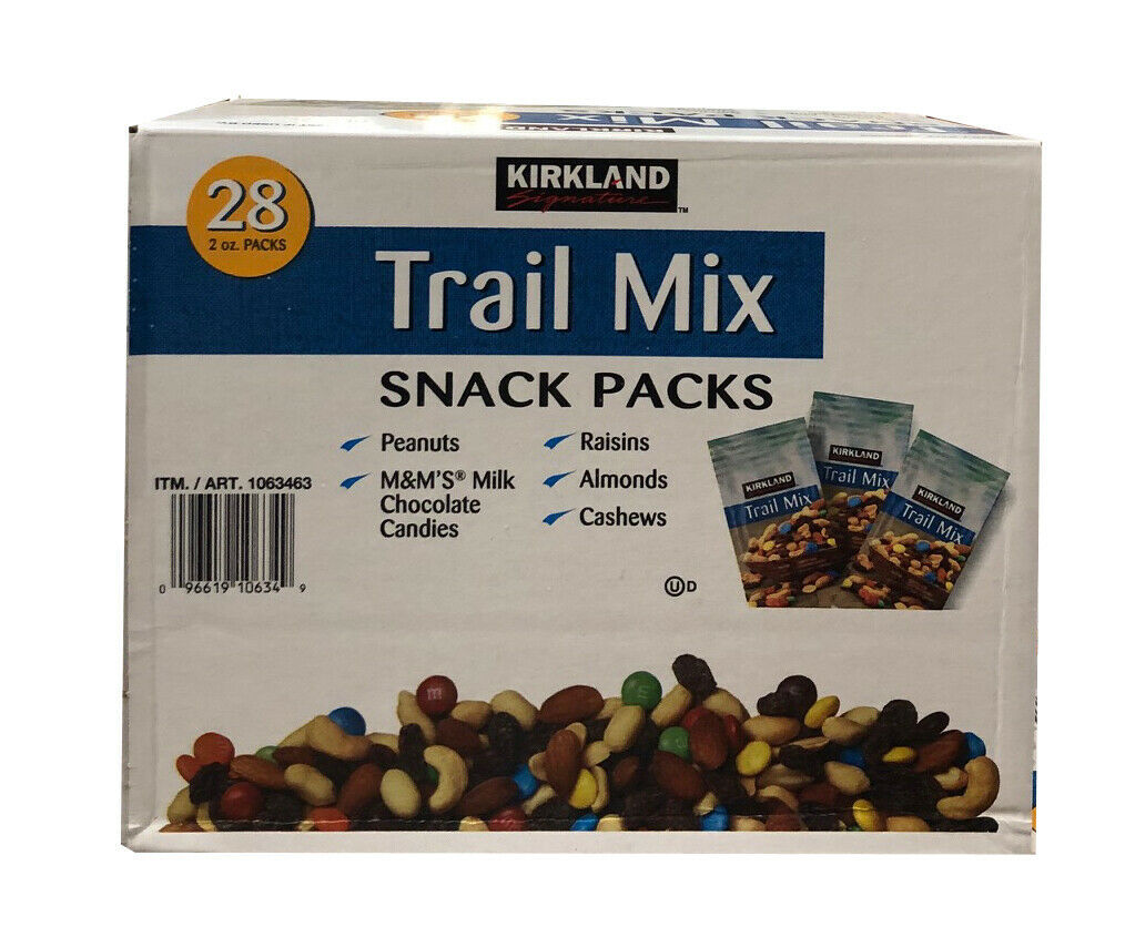 Kirkland Trail Mix Almonds Cashews Peanuts Raisins M&M's Chocolate  USA, 4 pounds