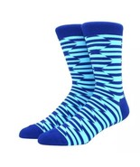BLUE ZIG-ZAG - COTTON BLEND SOCKS - $8.00