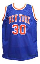 Bernard King Custom New York Basketball Jersey Sewn Blue Any Size image 1