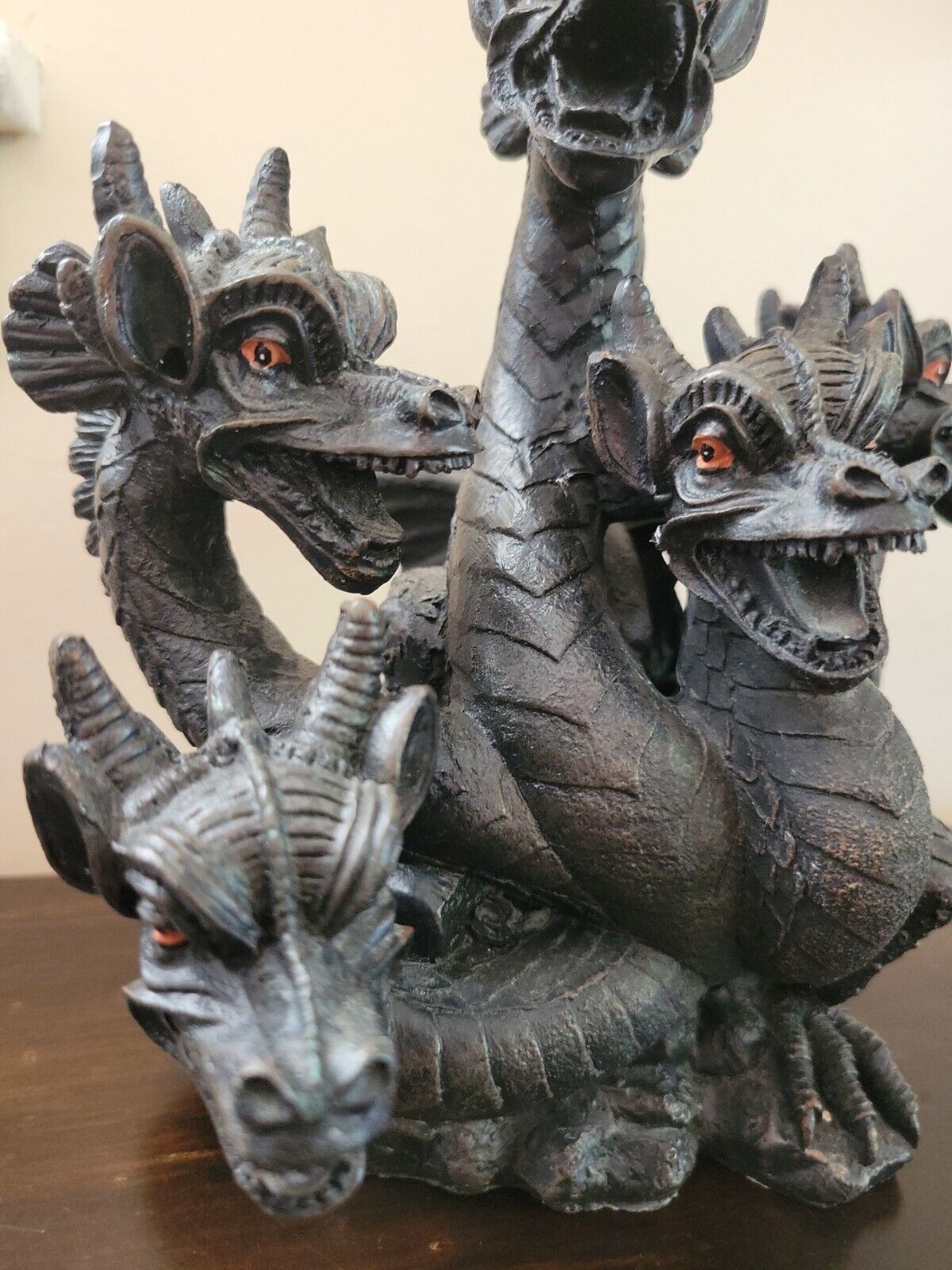 Vintage Hydra Incense Cone Burner Five Headed Dragon Smoke Breathing