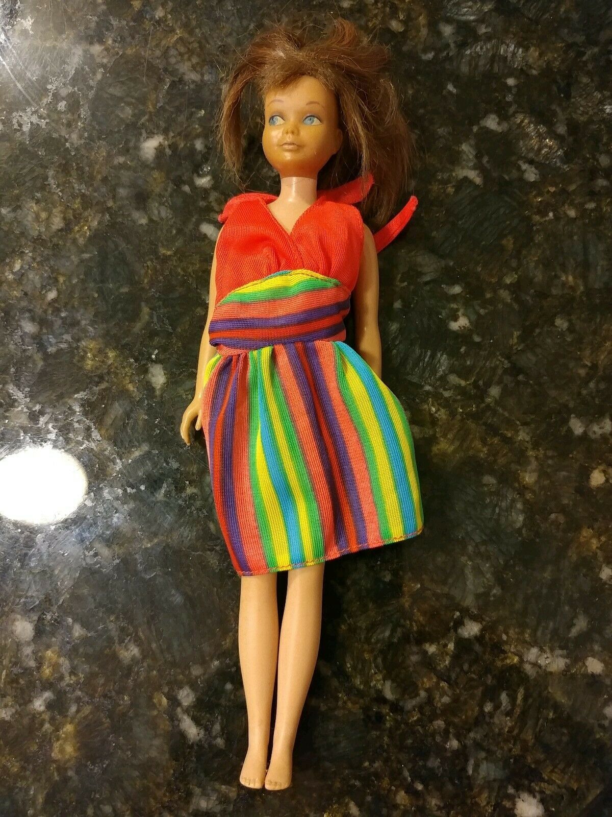 1965 Barbie Midge Skipper Black Thermos - Vintage Collectible