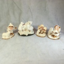 Lot Of 4: K&#39;s Collection: 3 Polar Bears, Baby Walrus, Baby Penguin, Baby... - $19.80