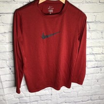 Nike DRI-FIT Red Long Sleeve Athletic Shirt Youth Size Xl - $15.78