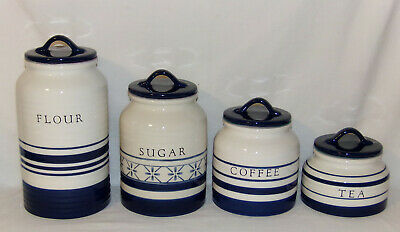 Rae Dunn Stacking Containers Sugar Flour and Coffee - LARGE