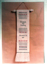Counted Cross Stitch Pattern Wedding or Anniversary Banner - $3.99