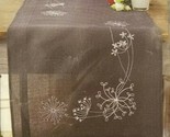 Vervaco Hand Embroidery Table Runner Kit White Flowers 16&quot; x 40&quot; DIY Kit... - $39.99