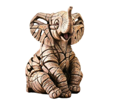 Edge Elephant Sculpture Baby Calf Stunning Piece 10" High  African Wild Africa