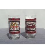 Set of 2 stained glass Coke/Mc Donalds Glases - Canadian Variant - Rare !!! - $35.00