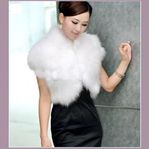  Mink Faux Fur Short Sleeved Vest Jackets White Black Natural Rose and Sapphire image 1