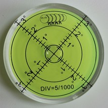 Acrylic Large Spirit Bubble Level (GR Liquid) 60mm, Degrees, Acrylic Housing - $16.46