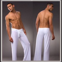 Men's Luxury Ice Silk Lounger Trousers Pajama Bottom Pants