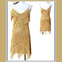 FLAPPER GIRL Fringed Tassel Sequined Mini Roaring 20's Costume in Five Colors image 3
