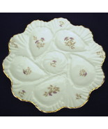 antique 5 well porcelain Oyster Plate White Lavender Floral #2 - $65.00