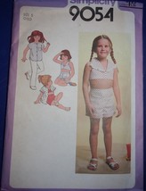 Simplicity Child’s Shirt Halter Pants Or Shorts Size 5  #9054 - $4.99