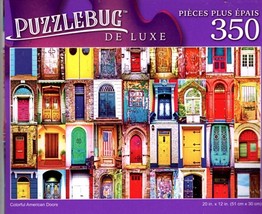 Colorful American Doors - 350 Pieces Deluxe Jigsaw Puzzle - $11.87