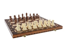 Luxury handmade chess set-Brass chessmen walnut mosaic chess board - GIFT  iTEM